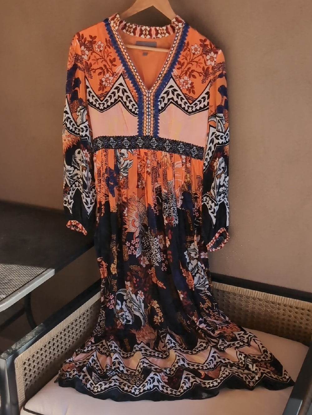 Bhanuni by Jyoti Patterned Maxi Dress Size 2 - Picture 2 of 9